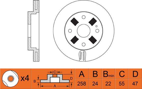 FIT FR0497V - Тормозной диск autospares.lv