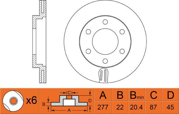 FIT FR0445V - Тормозной диск autospares.lv