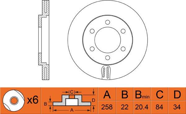 FIT FR0440V - Тормозной диск autospares.lv