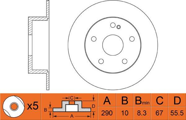 FIT FR0409 - Тормозной диск autospares.lv