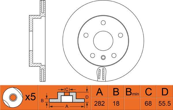 FIT FR0406V - Тормозной диск autospares.lv