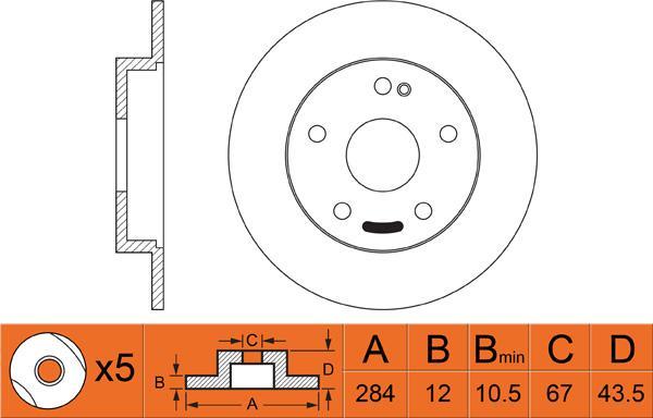 FIT FR0400 - Тормозной диск autospares.lv