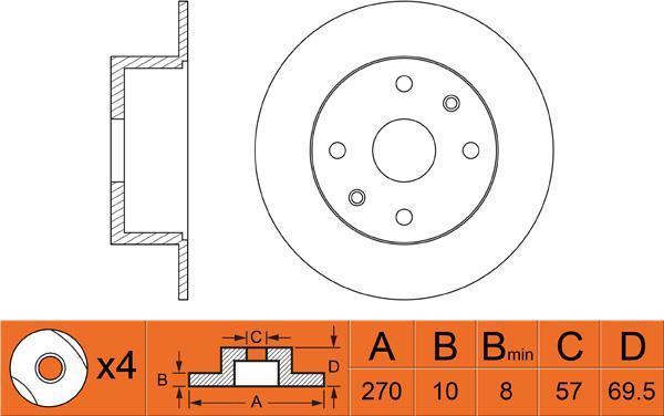 FIT FR0403 - Тормозной диск autospares.lv