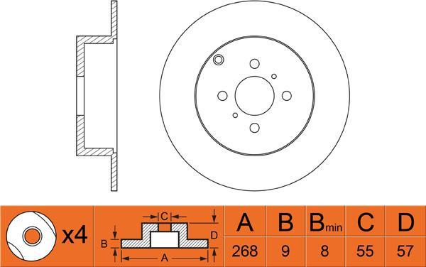 FIT FR0419 - Тормозной диск autospares.lv