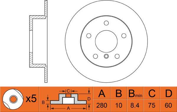 FIT FR0411 - Тормозной диск autospares.lv