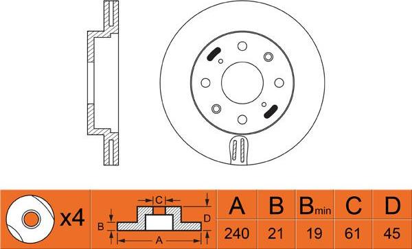 FIT FR0485V - Тормозной диск autospares.lv