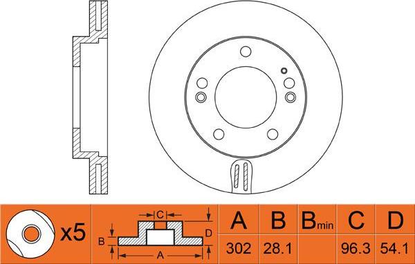 FIT FR0424V - Тормозной диск autospares.lv