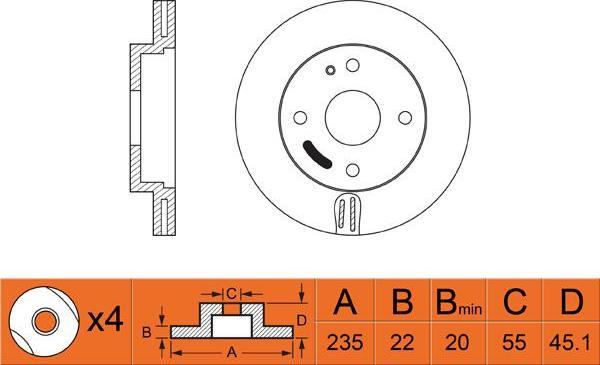 FIT FR0426V - Тормозной диск autospares.lv