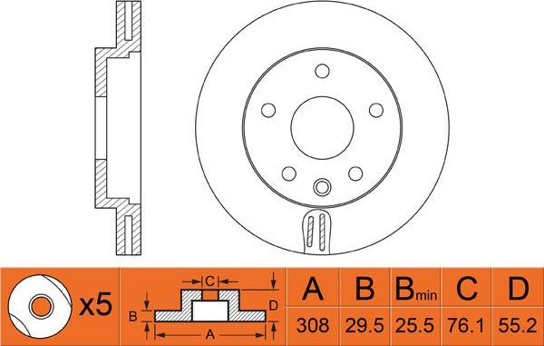 FIT FR0427V - Тормозной диск autospares.lv