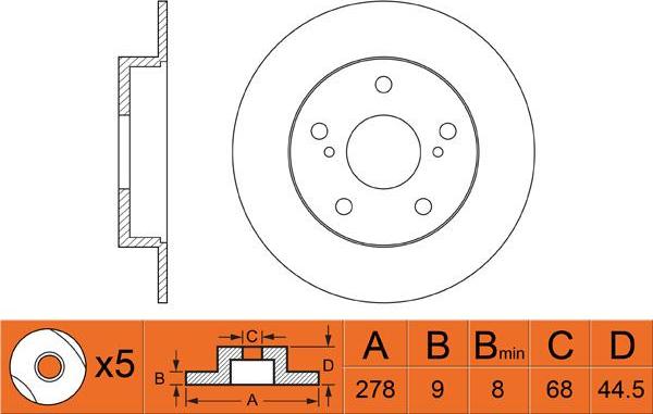 FIT FR0473 - Тормозной диск autospares.lv