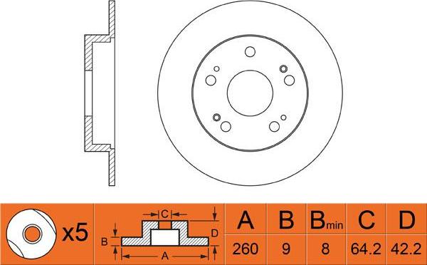 FIT FR0472 - Тормозной диск autospares.lv