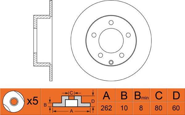 FIT FR0477 - Тормозной диск autospares.lv