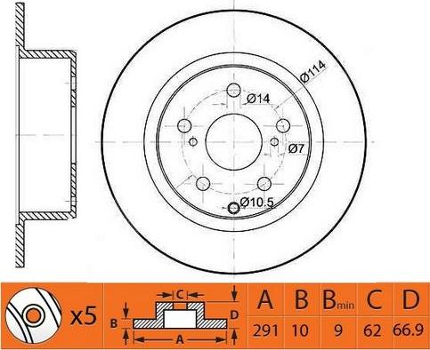 FIT FR0592 - Тормозной диск autospares.lv