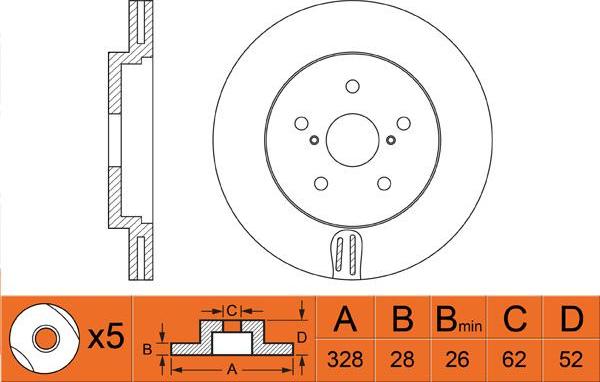 FIT FR0549V - Тормозной диск autospares.lv