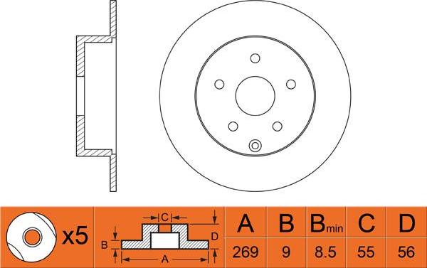 FIT FR0546 - Тормозной диск autospares.lv