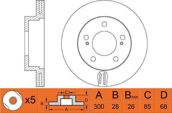 FIT FR0561V - Тормозной диск autospares.lv