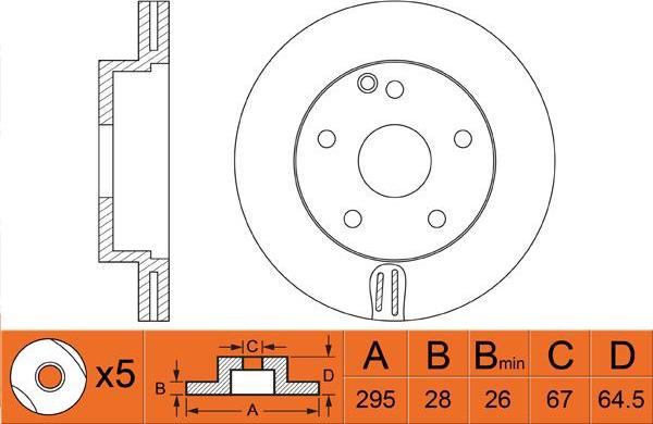 FIT FR0568V - Тормозной диск autospares.lv