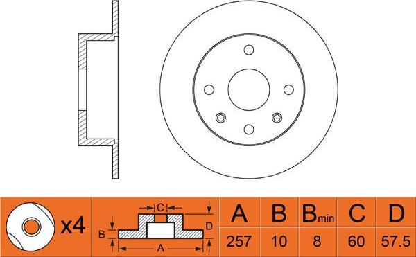 FIT FR0501 - Тормозной диск autospares.lv