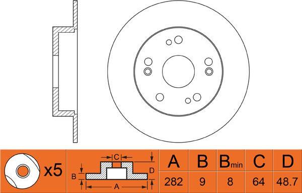 FIT FR0519 - Тормозной диск autospares.lv