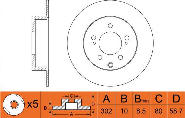 FIT FR0514 - Тормозной диск autospares.lv