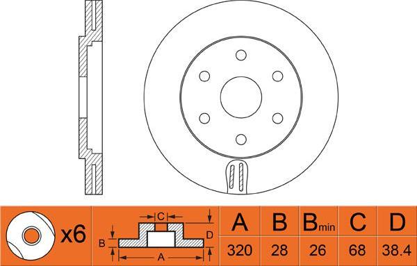 FIT FR0525V - Тормозной диск autospares.lv