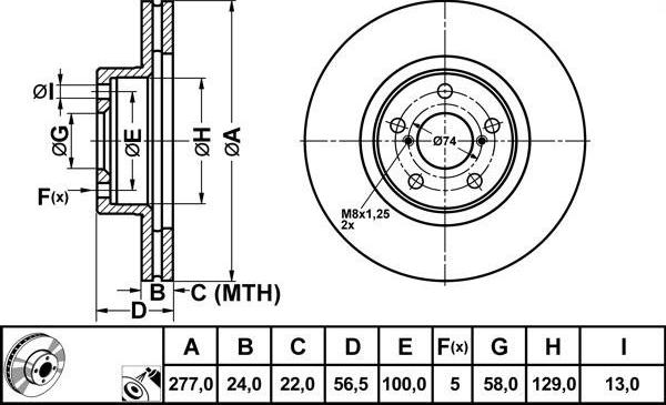 FIT FR0120V - Тормозной диск autospares.lv