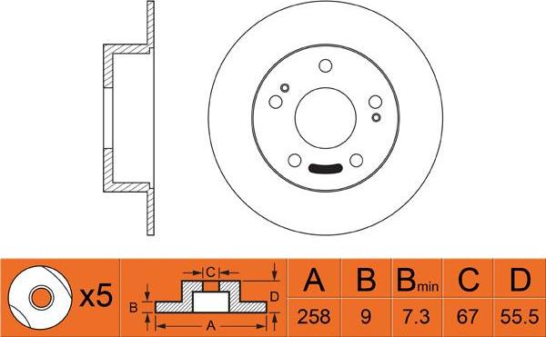 FIT FR0399 - Тормозной диск autospares.lv