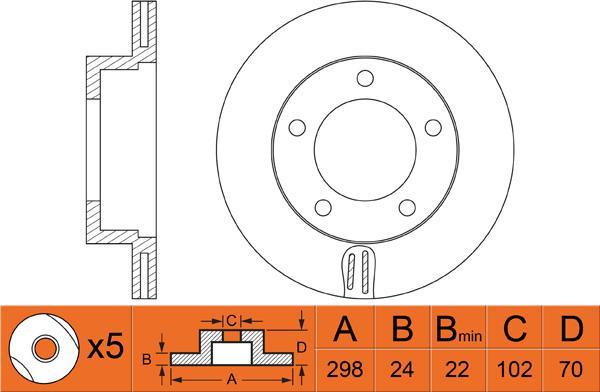 FIT FR0395V - Тормозной диск autospares.lv