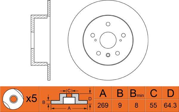 FIT FR0344 - Тормозной диск autospares.lv