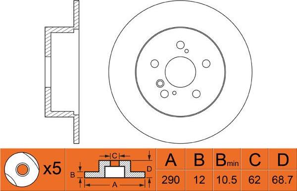 FIT FR0341 - Тормозной диск autospares.lv