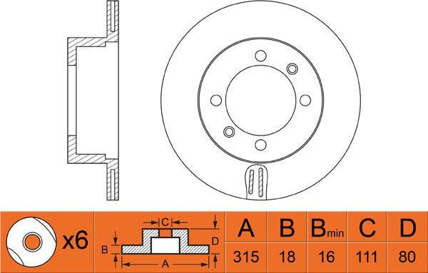 FIT FR0351V - Тормозной диск autospares.lv