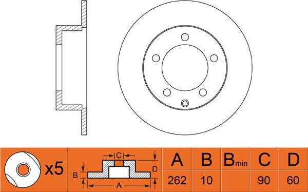 FIT FR0353 - Тормозной диск autospares.lv