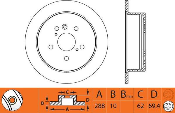 FIT FR0366 - Тормозной диск autospares.lv