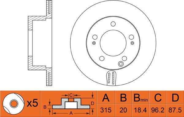 FIT FR0309V - Тормозной диск autospares.lv