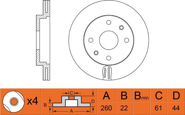 FIT FR0300V - Тормозной диск autospares.lv