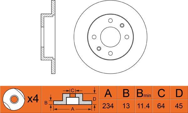 FIT FR0386 - Тормозной диск autospares.lv