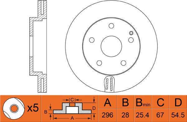 FIT FR0381V - Тормозной диск autospares.lv