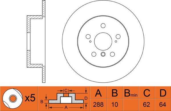 FIT FR0335 - Тормозной диск autospares.lv