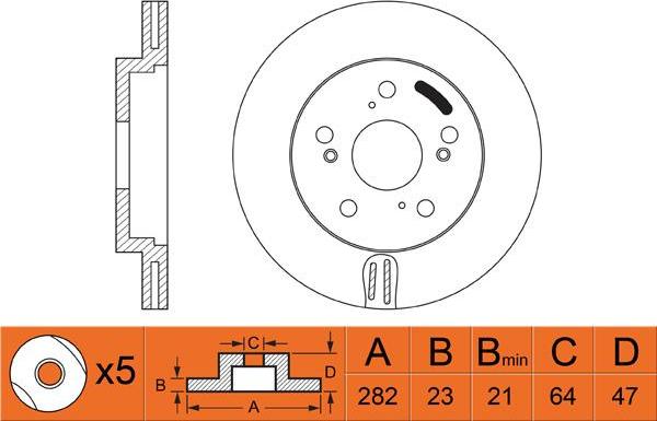 FIT FR0330V - Тормозной диск autospares.lv