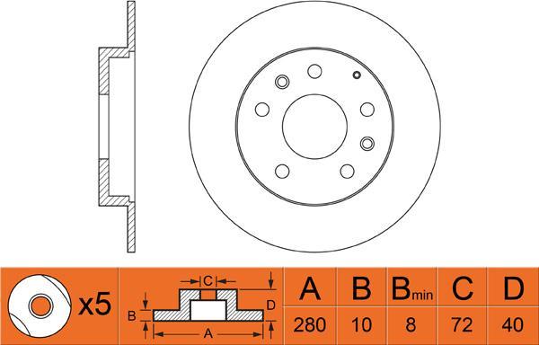 FIT FR0320 - Тормозной диск autospares.lv