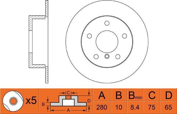 FIT FR0323 - Тормозной диск autospares.lv