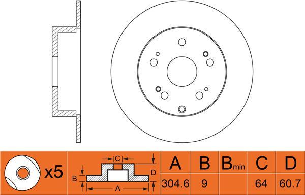 Mapco 25207 - Тормозной диск autospares.lv