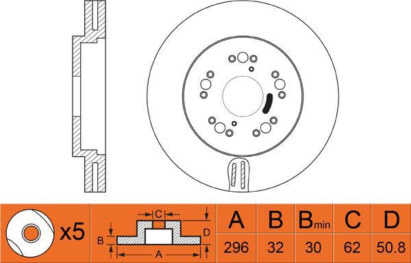 FIT FR0262V - Тормозной диск autospares.lv