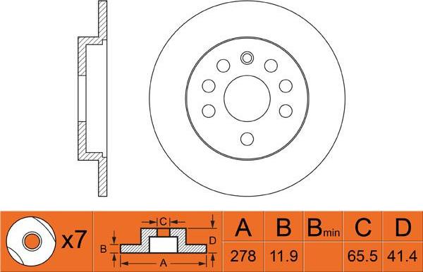 FIT FR0284 - Тормозной диск autospares.lv