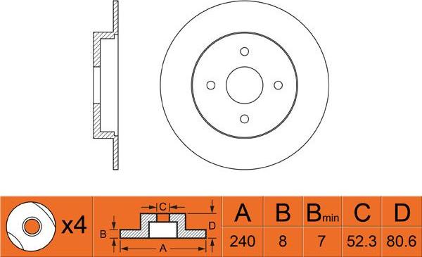 FIT FR0285 - Тормозной диск autospares.lv