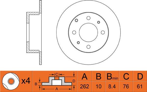 FIT FR0288 - Тормозной диск autospares.lv