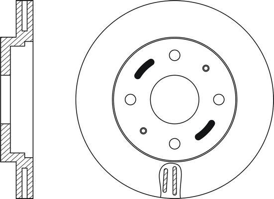 DJ Parts BD2007 - Тормозной диск autospares.lv