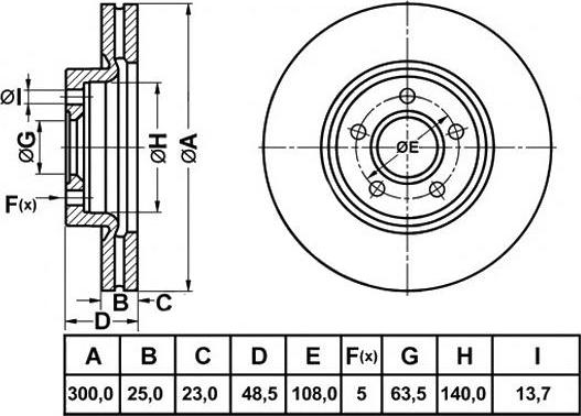 FIT FR0743V - Тормозной диск autospares.lv