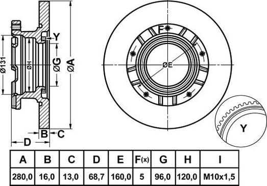 FIT FR1092 - Тормозной диск autospares.lv