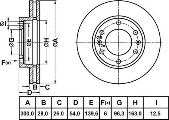 FIT FR1042V - Тормозной диск autospares.lv